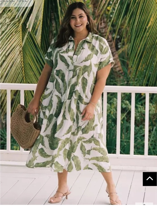 torrid Dresses & Skirts - NEW! Torrid x Belle Isle tropical popover dolman midi dress